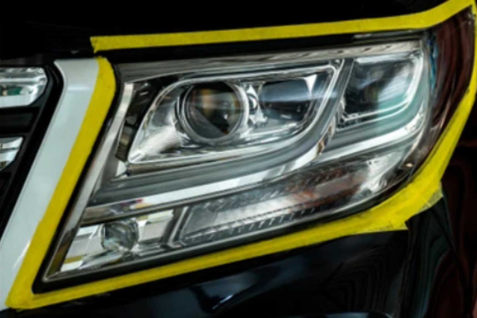 Crystal clear headlight after restoration